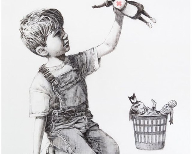 Valódi szuperhősök: Banksy legújabb alkotása az egészségügyi dolgozók előtt tiszteleg